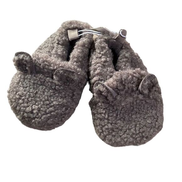 Old Navy Unisex Brown Sherpa Crib Slippers Baby 3-6 Months - Picture 4 of 8